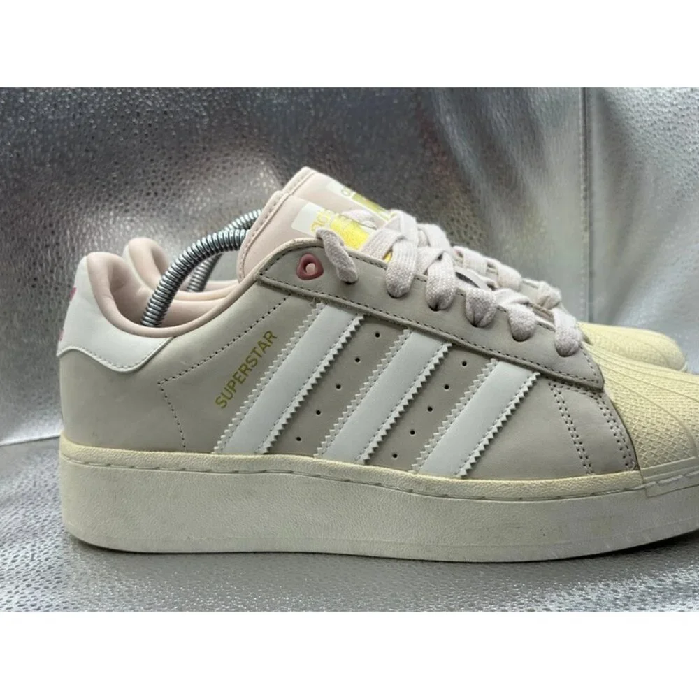Size 9.5 Adidas Originals Superstar XLG‎ Putty Mauve Ivory Sneaker Shoes ID1103